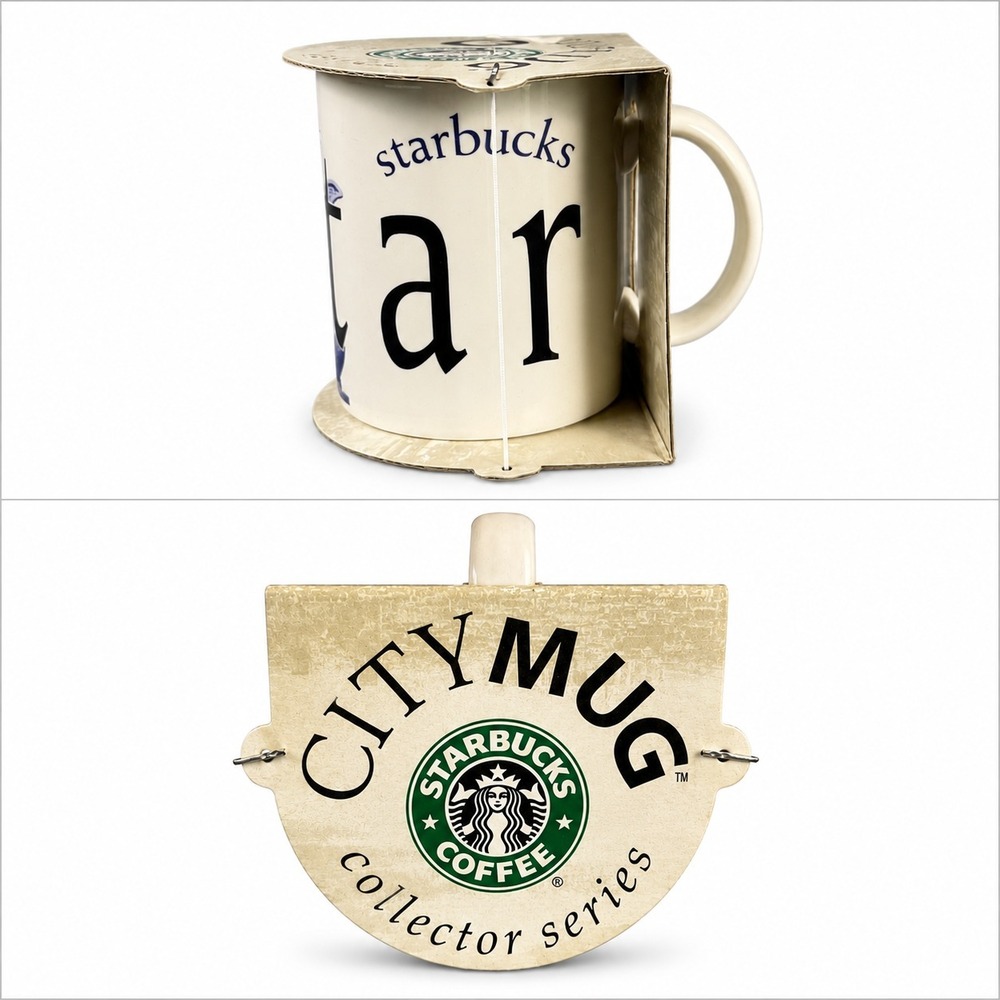 Starbucks Qatar‎ City Mug 2002 Collector Series 16oz Ceramic Coffee Cup NIB UK